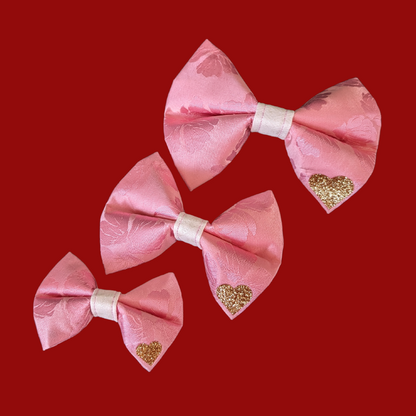 Pink Floral Mulberry Silk Bow Tie