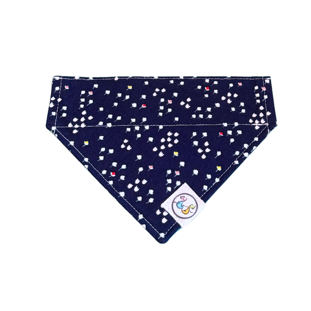 Navy Floral Bandana