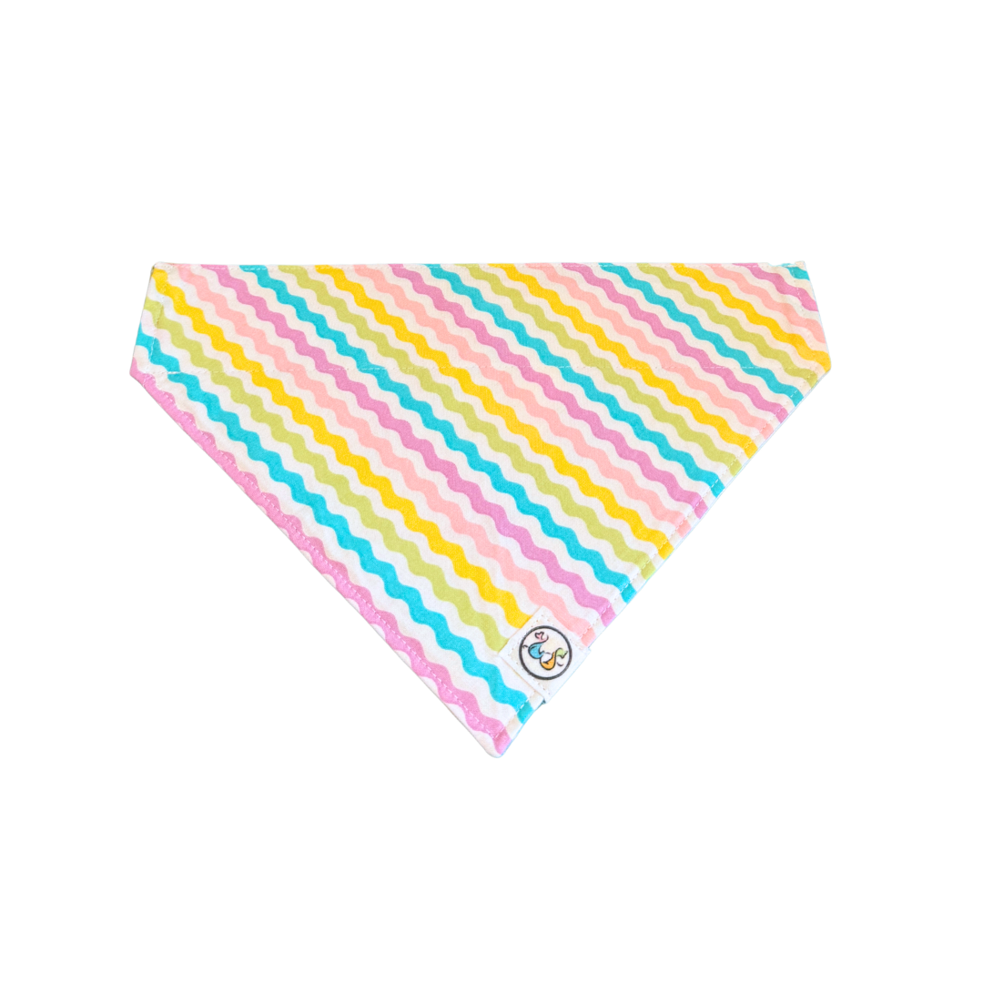 Pastel Rainbow Waves Bandana