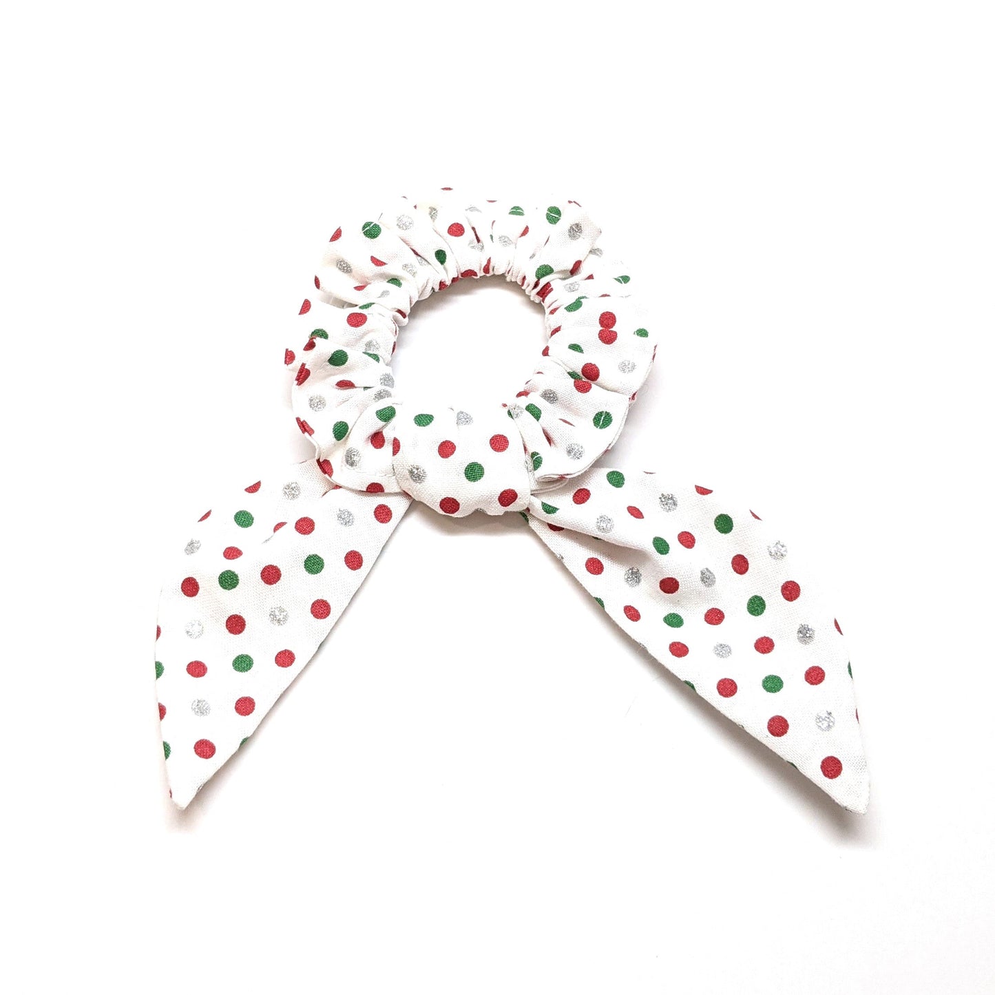 Red and Green Polka Dots Scrunchies