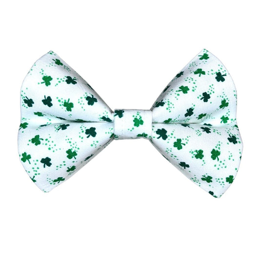 Green Lucky Clover Bow Tie