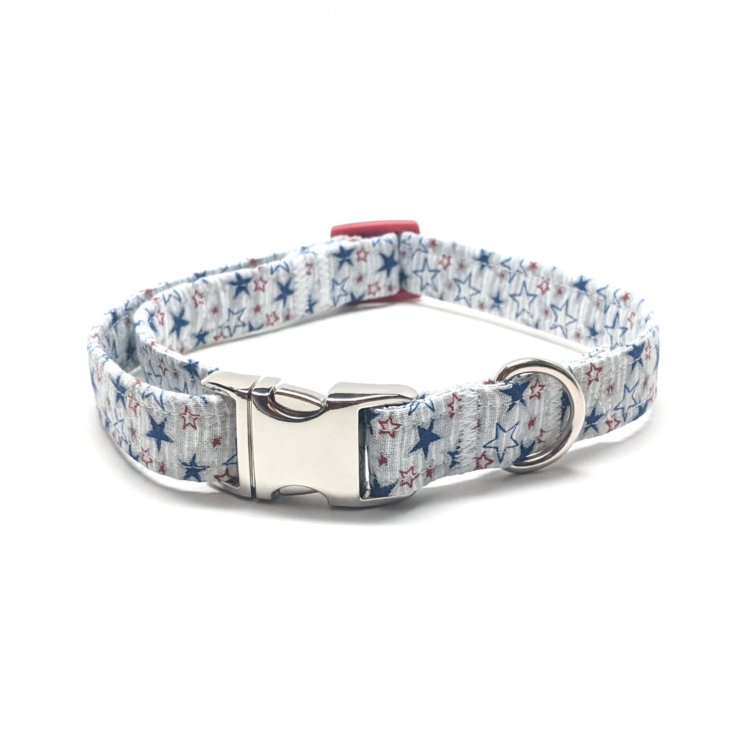 Blue and Red Stars Collar for Dogs and Cats - Whiskerful 1