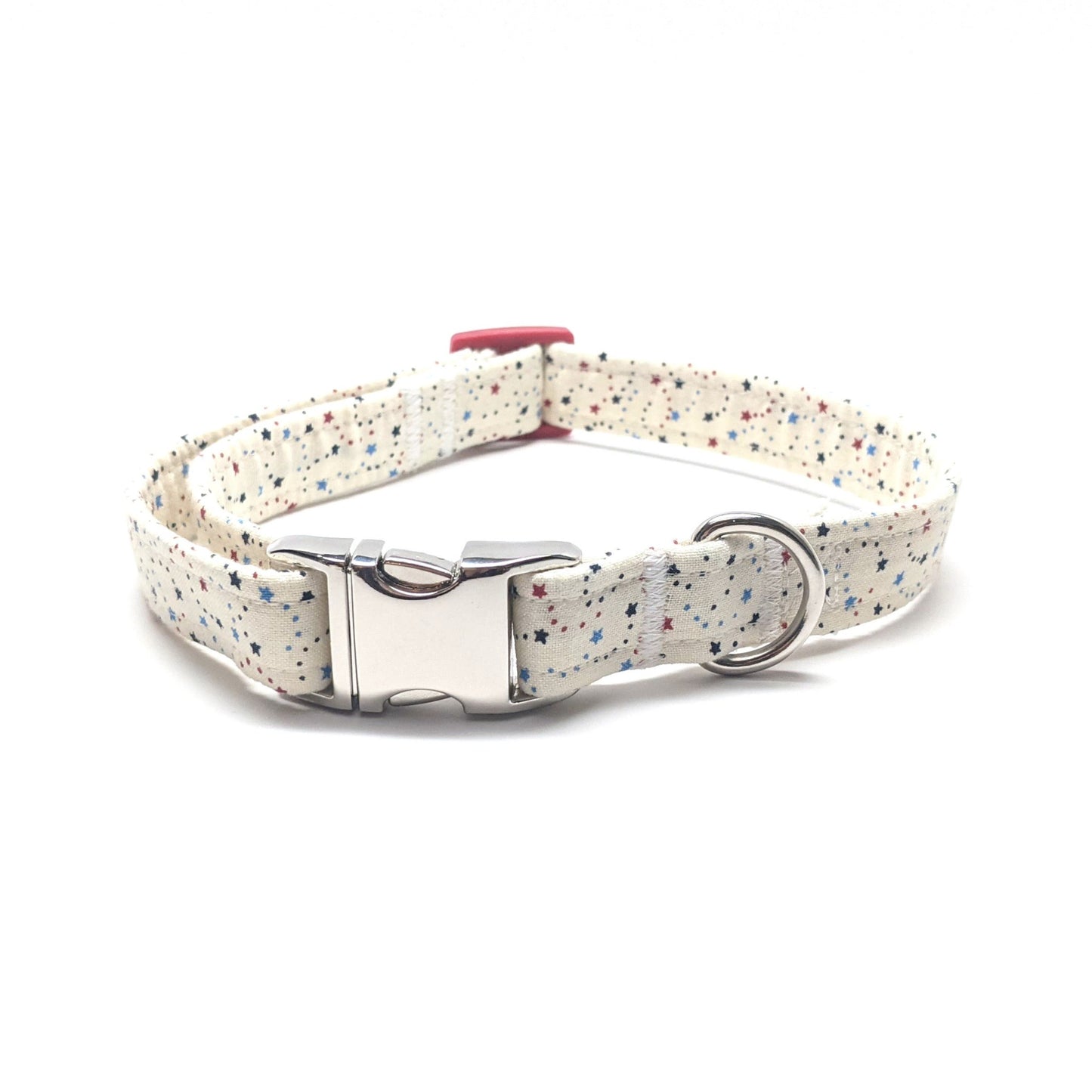 Mini Blue and Red Stars Collar - Whiskerful 2