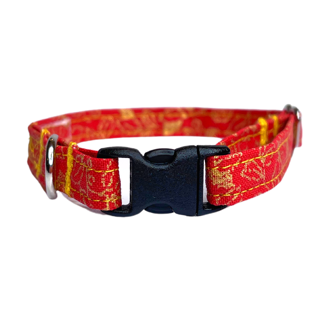 Lucky Red and Golden Leaves Collar