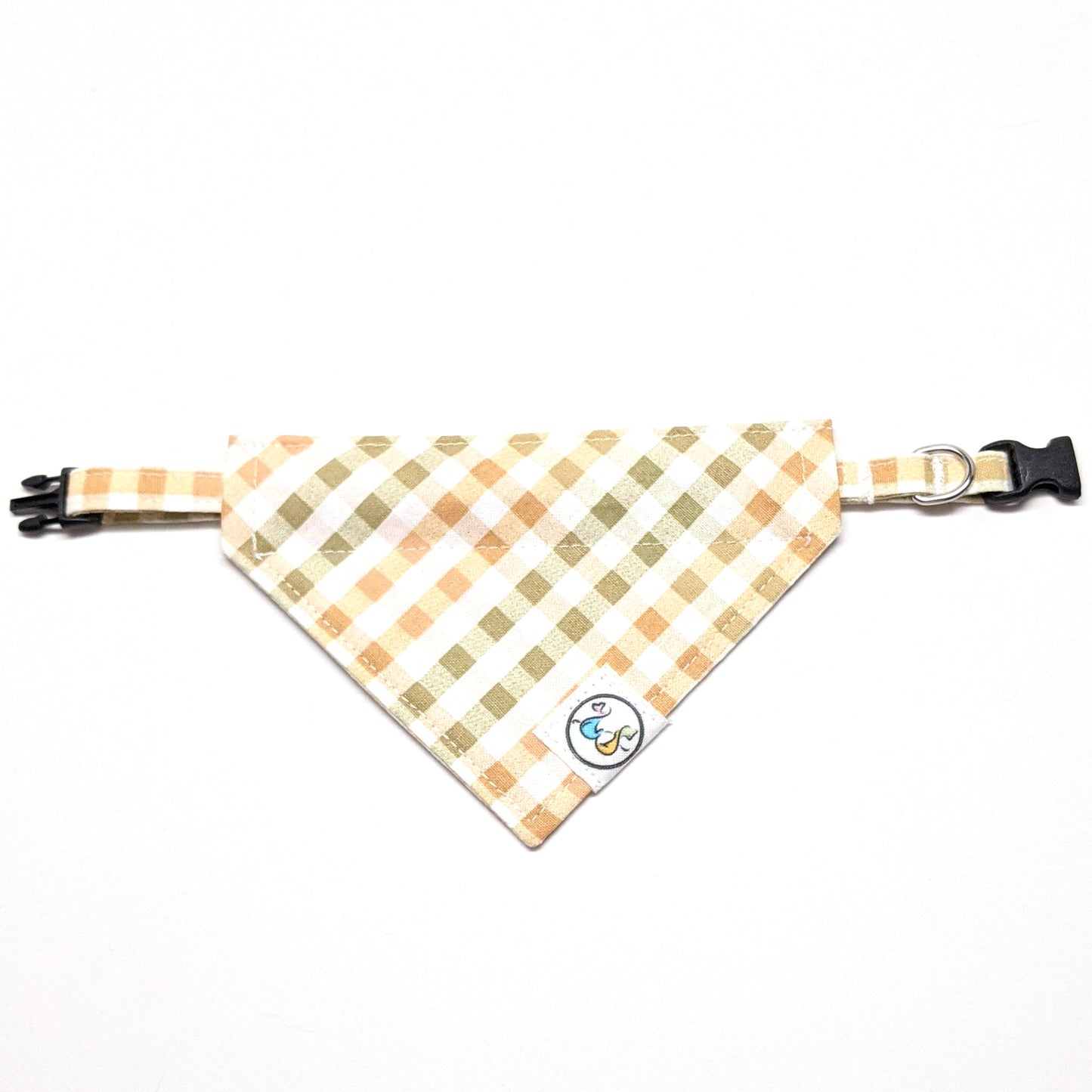Orange Green Plaid Bandana