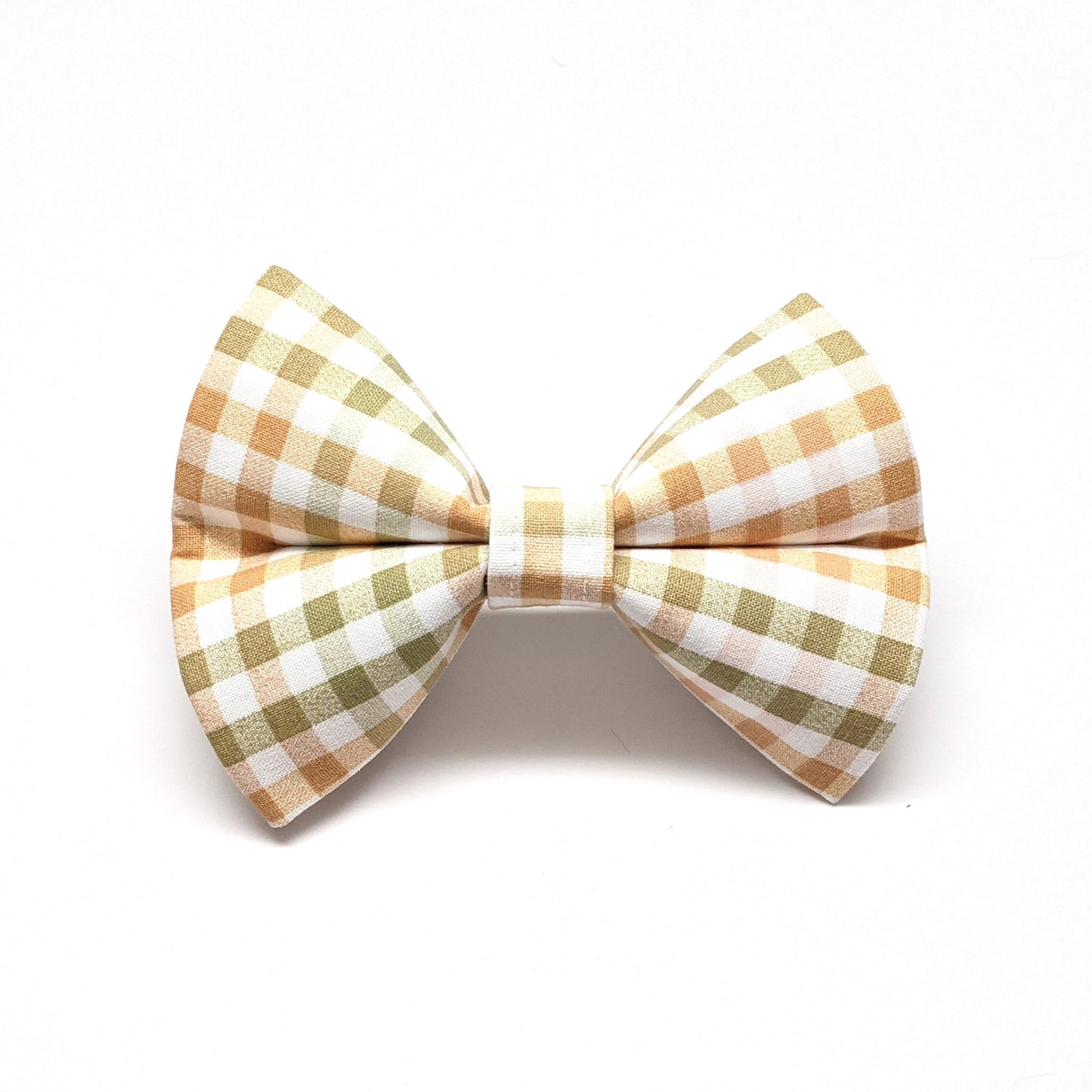 Orange Green Plaid Bow Tie