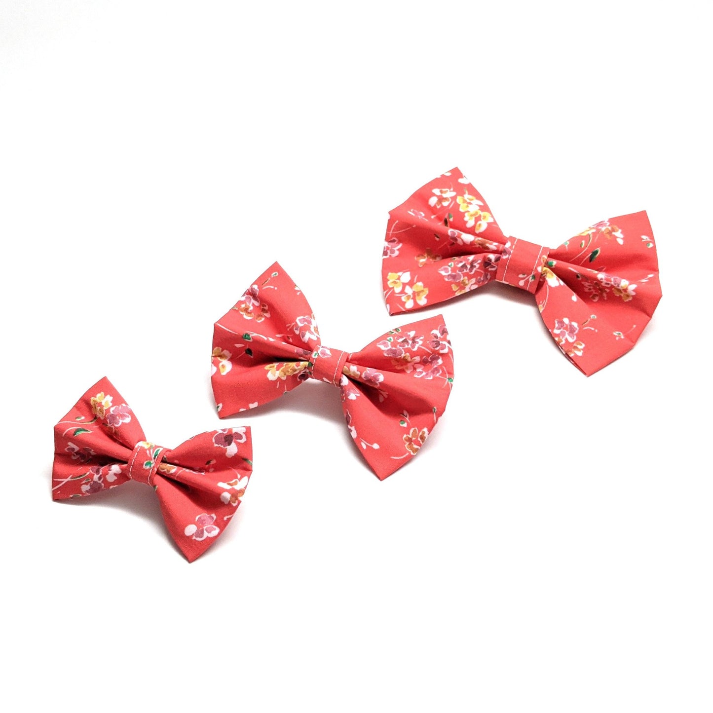 Red and Golden Yellow Floral Bow Tie for Dogs and Cats - Whiskerful 5