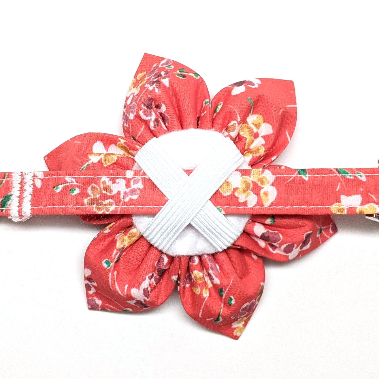 Red and Golden Yellow Floral Collar and Flower for Dogs and Cats - Whiskerful 3