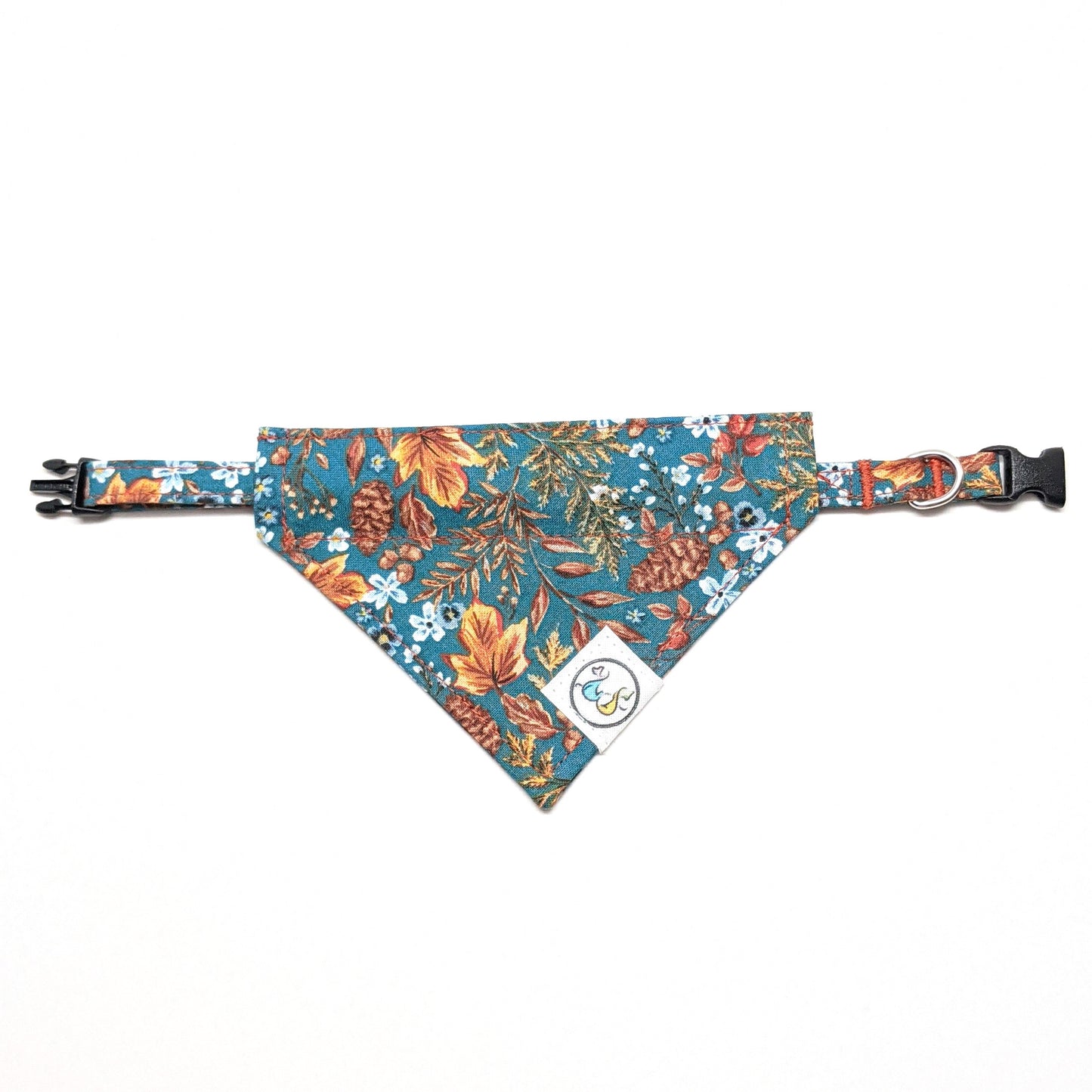 Teal Gold Paisley Bandana