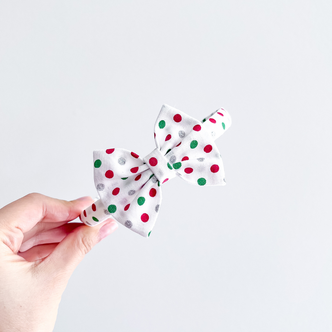 Red and Green Polka Dots Thin Headband