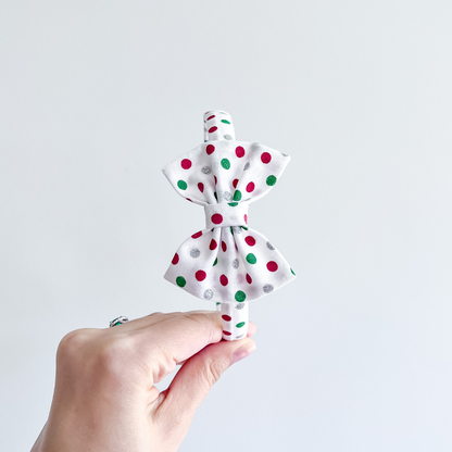 Red and Green Polka Dots Thin Headband