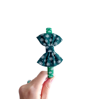 Green Gradient Snowflakes Thin Headband