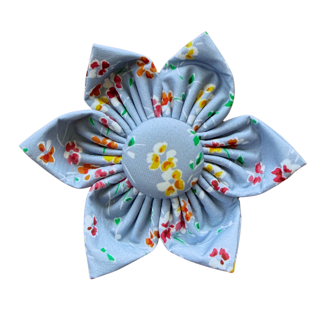 Baby Blue Wildflower Kanzashi Flower