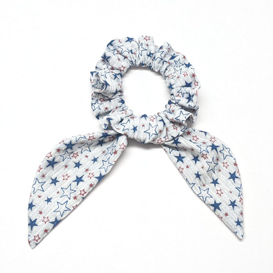 Blue and Red Stars Scrunchies