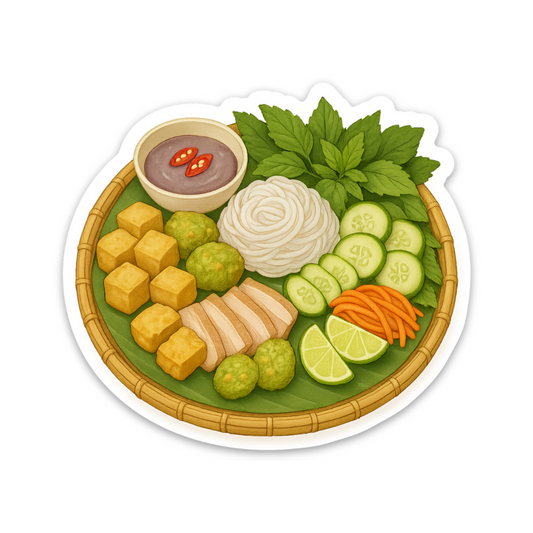 Bun Dau Mam Tom – Vietnamese Food Vinyl Sticker