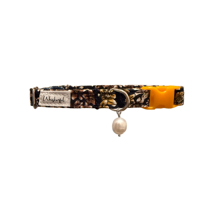 Indigo Floral Pearl Collar