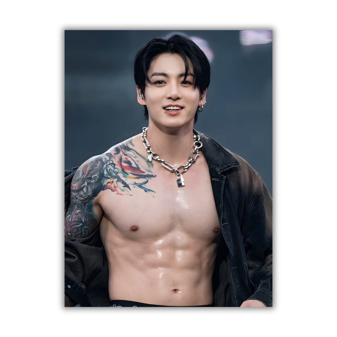 Jungkook Abs Full Photo Sticker