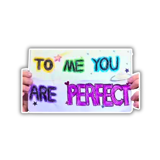 "To Me You Are Perfect" - Jungkook Sign Sticker - Los Angeles D4