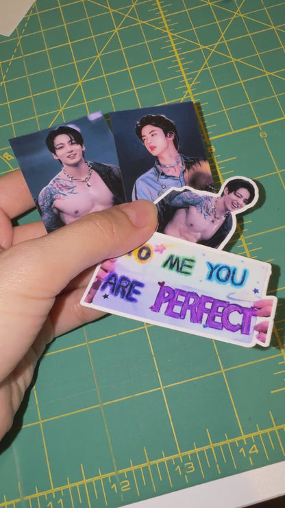 "To Me You Are Perfect" - Jungkook Sign Sticker - Los Angeles D4