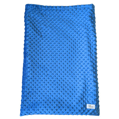 Royal blue pet sleeping bag laid flat as a mat for dogs or cats