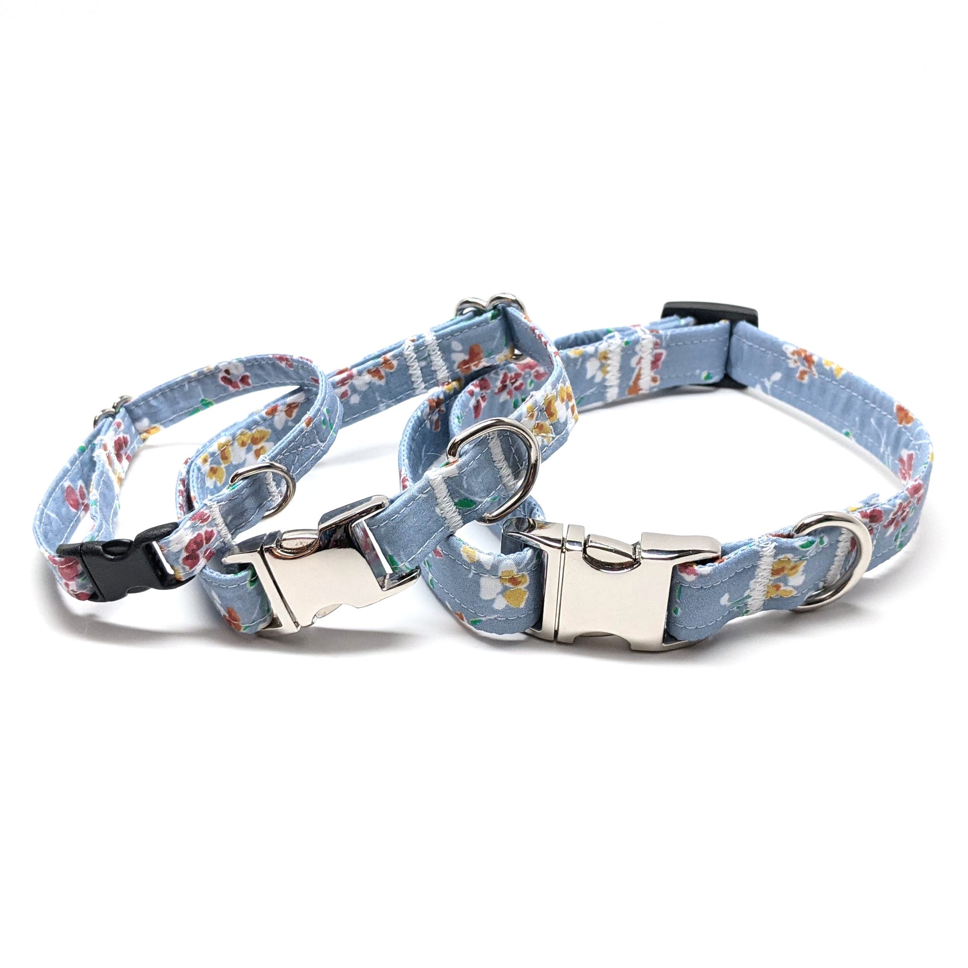 Baby Blue Floral Dog and Cat Collar (Limited Edition) - Whiskerful 1