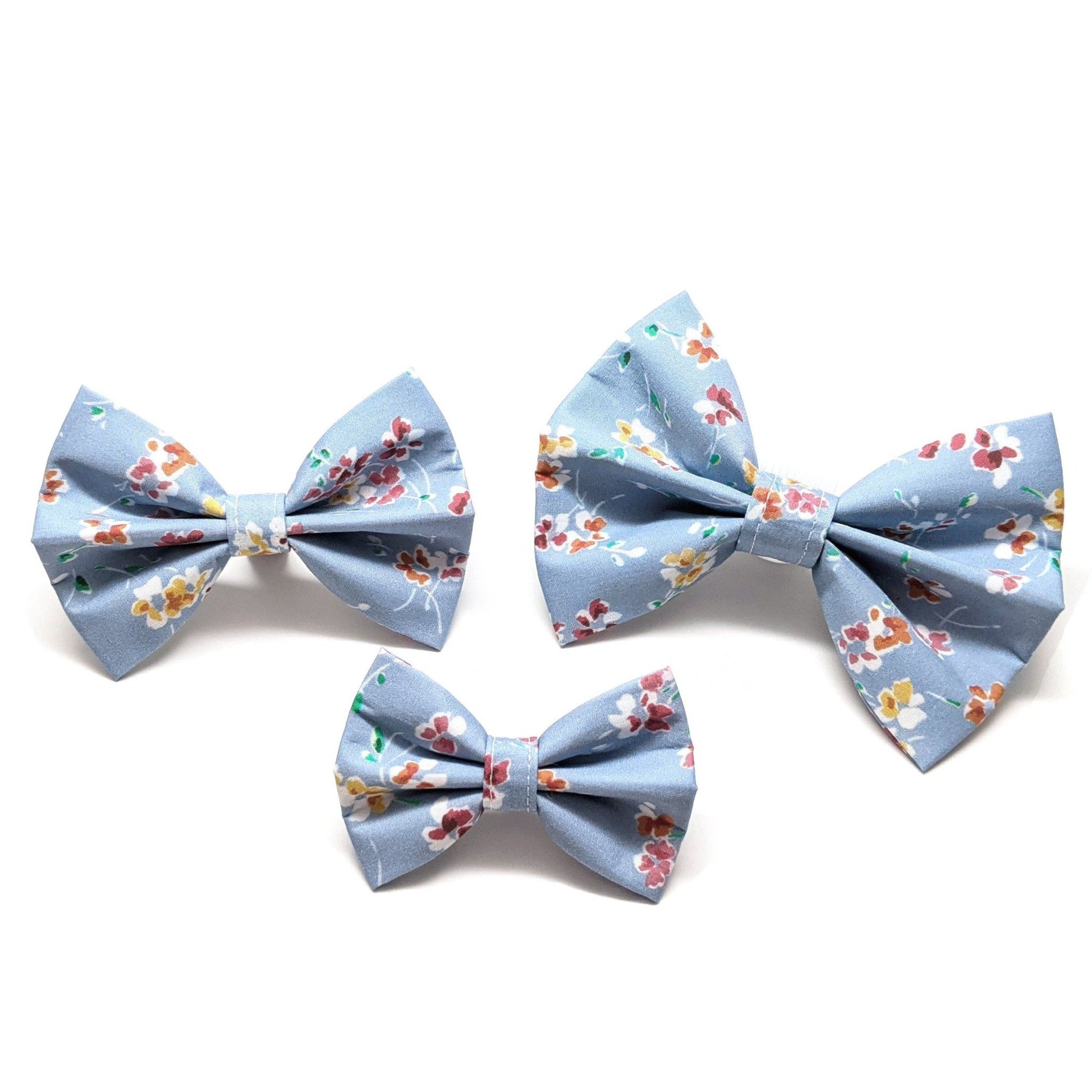 Baby Blue Floral Pet Bow Tie (Limited Edition) - Whiskerful 2