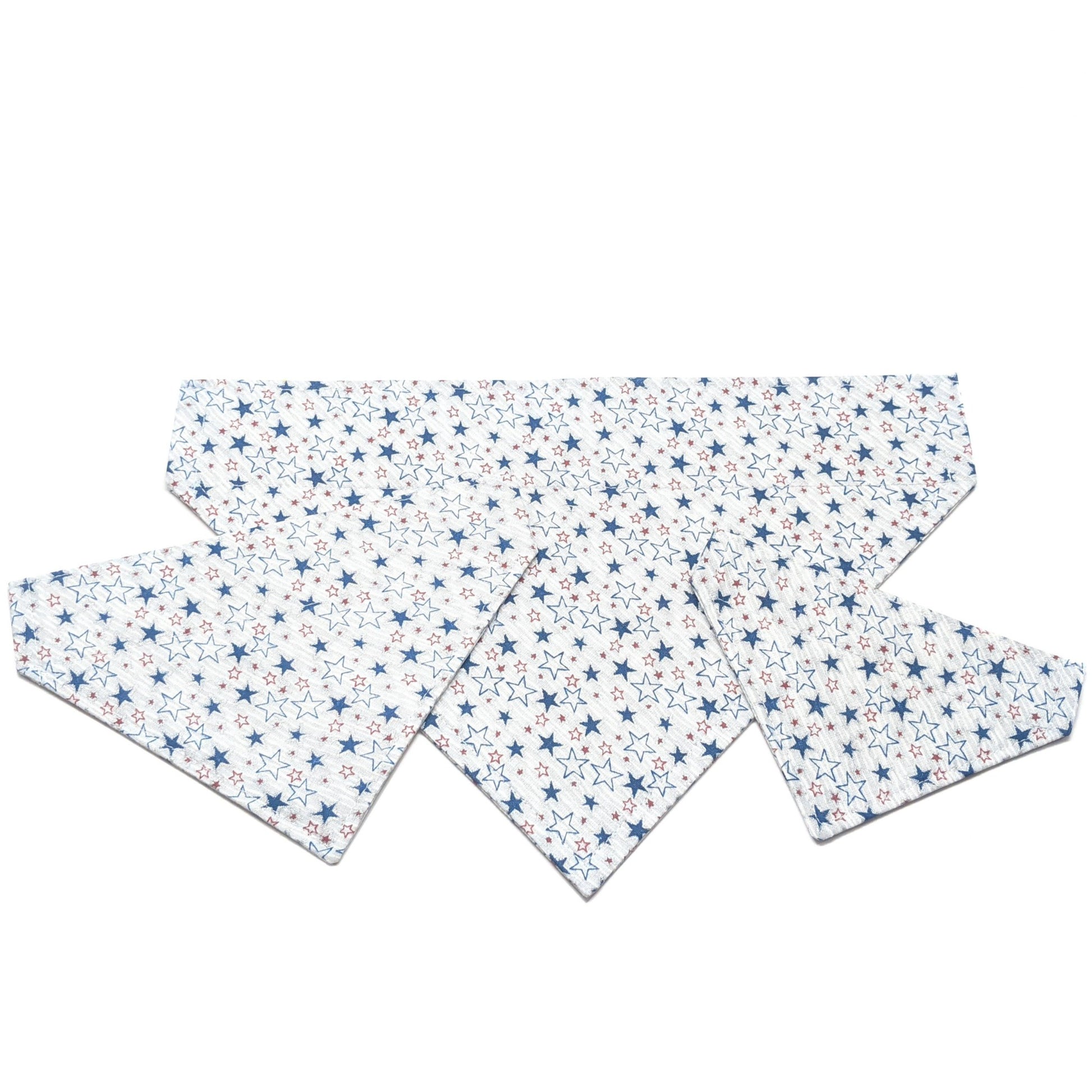 Blue and Red Stars Bandana for Dogs and Cats - Whiskerful 2