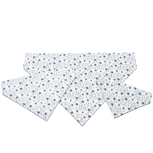 Blue and Red Stars Bandana for Dogs and Cats - Whiskerful 2