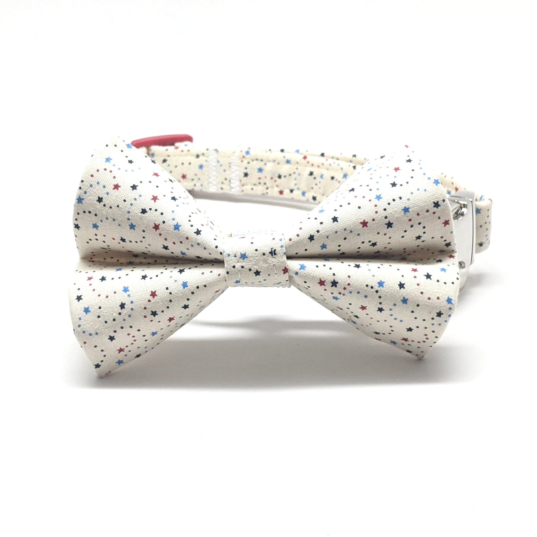 Mini Blue and Red Stars Bow Tie - Whiskerful 4