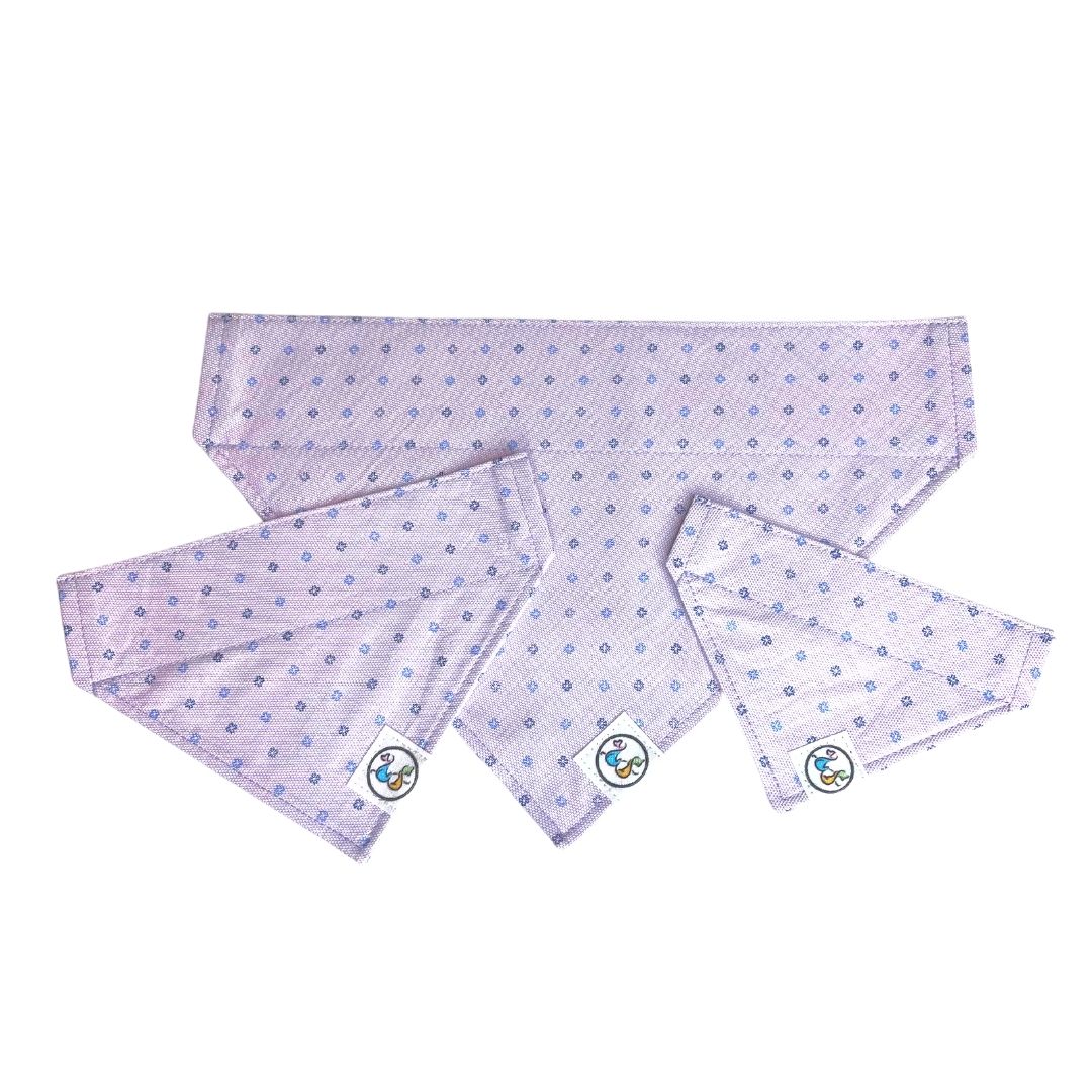 Lilac and Blue Flowers Bandana