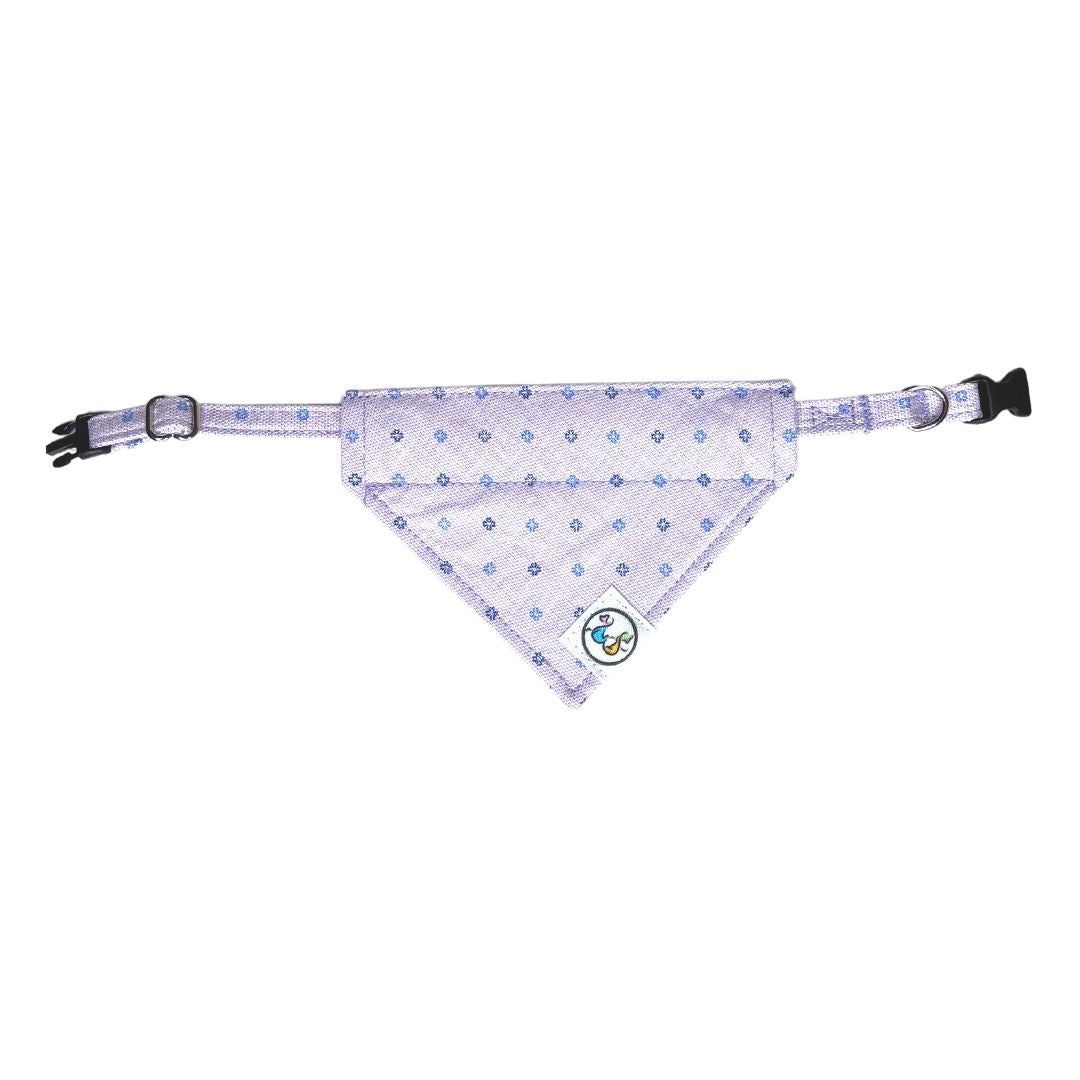 Lilac and Blue Flowers Bandana