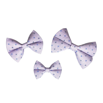 Lilac and Blue Flowers Bow Tie