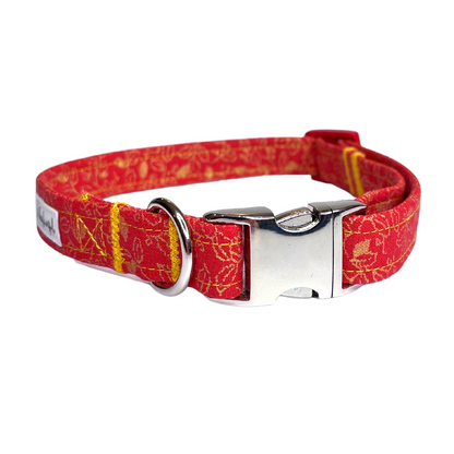 Lucky Red and Golden Leaves Collar