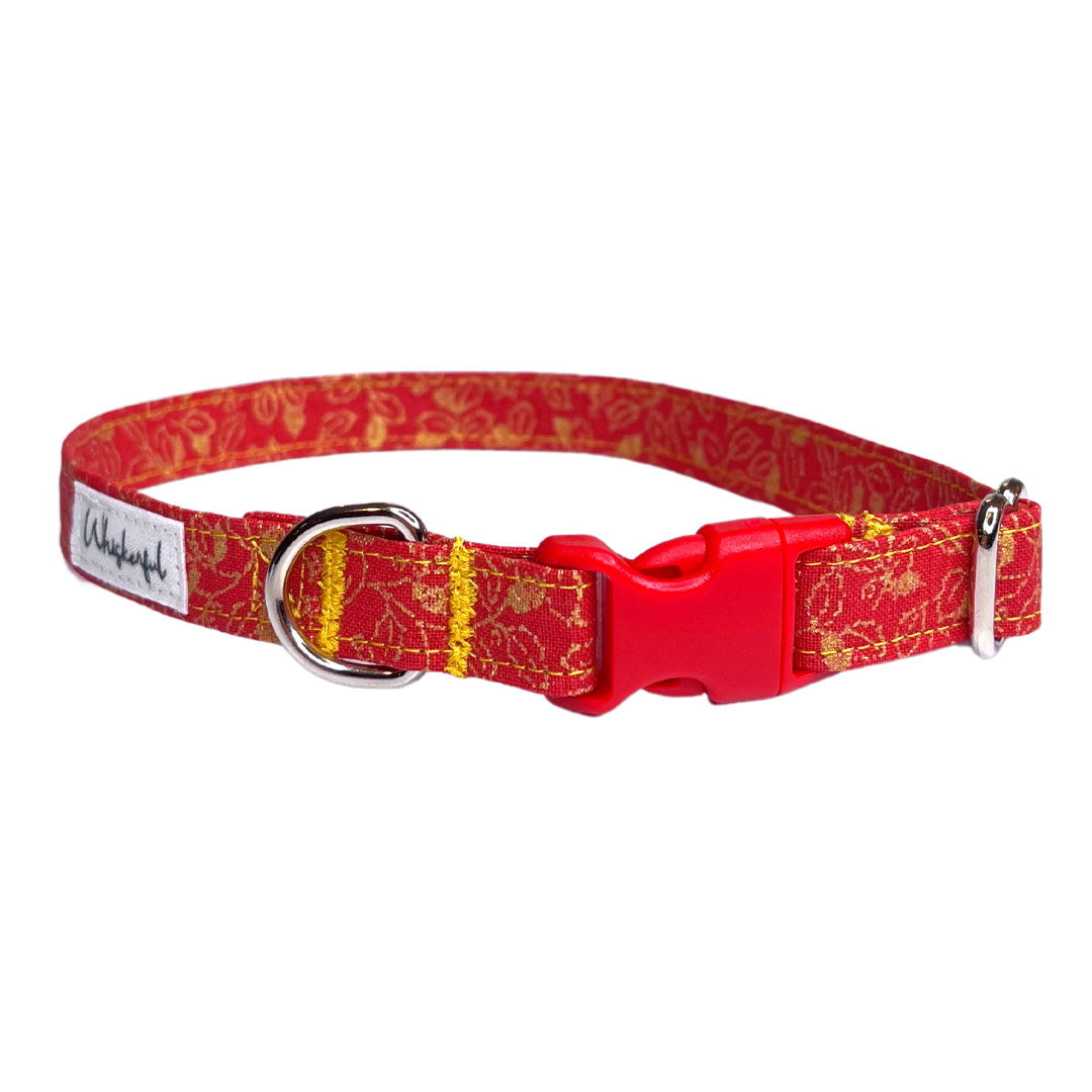 Lucky Red and Golden Leaves Collar
