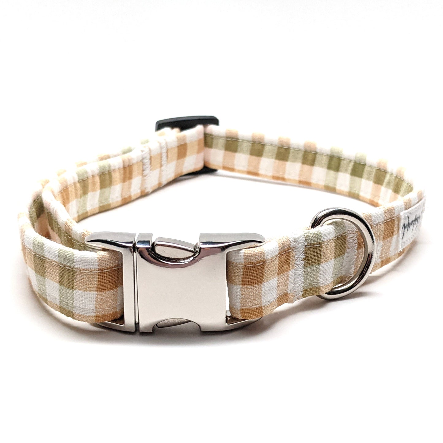 Orange Green Plaid Collar