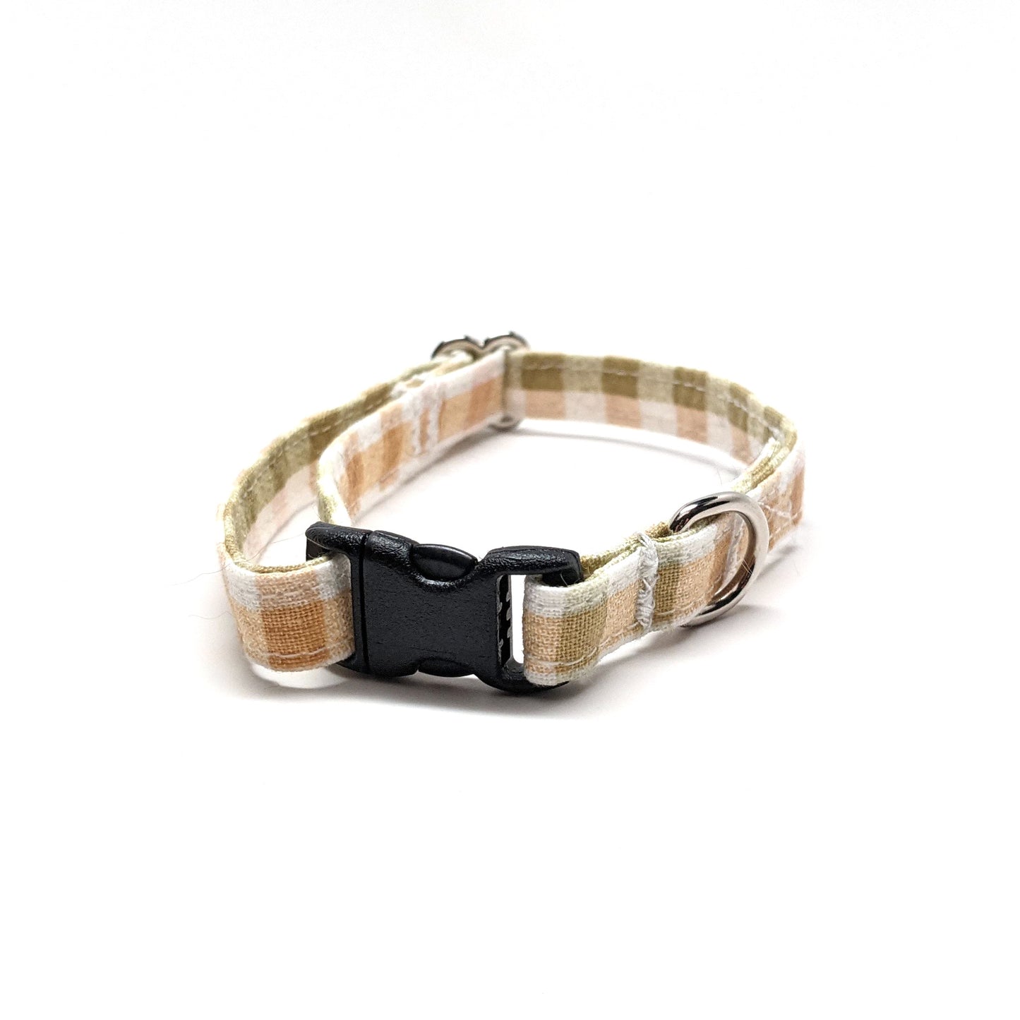 Orange Green Plaid Collar