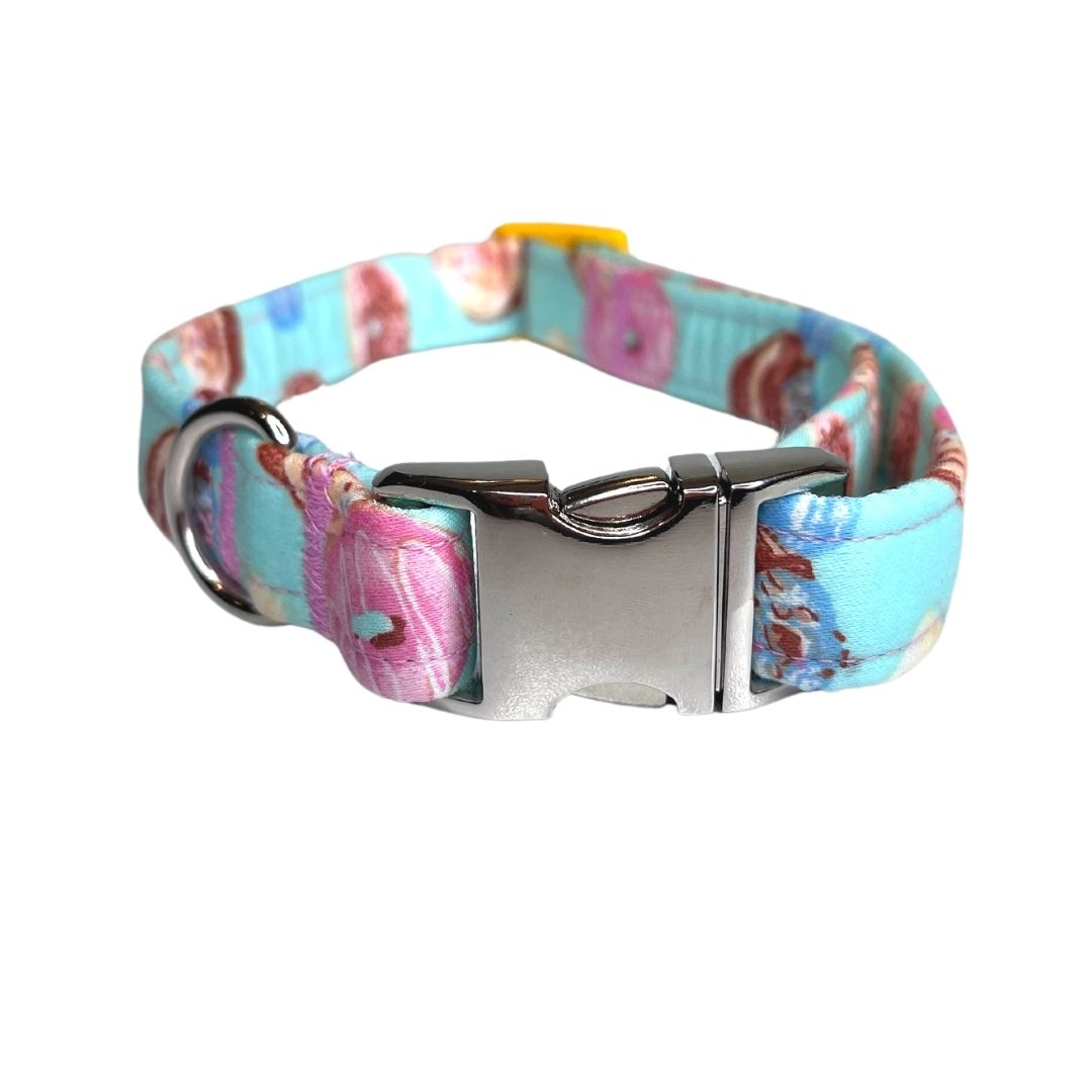 Organic Egyptian Cotton Blue & Pink Donuts and Cupcakes Collar