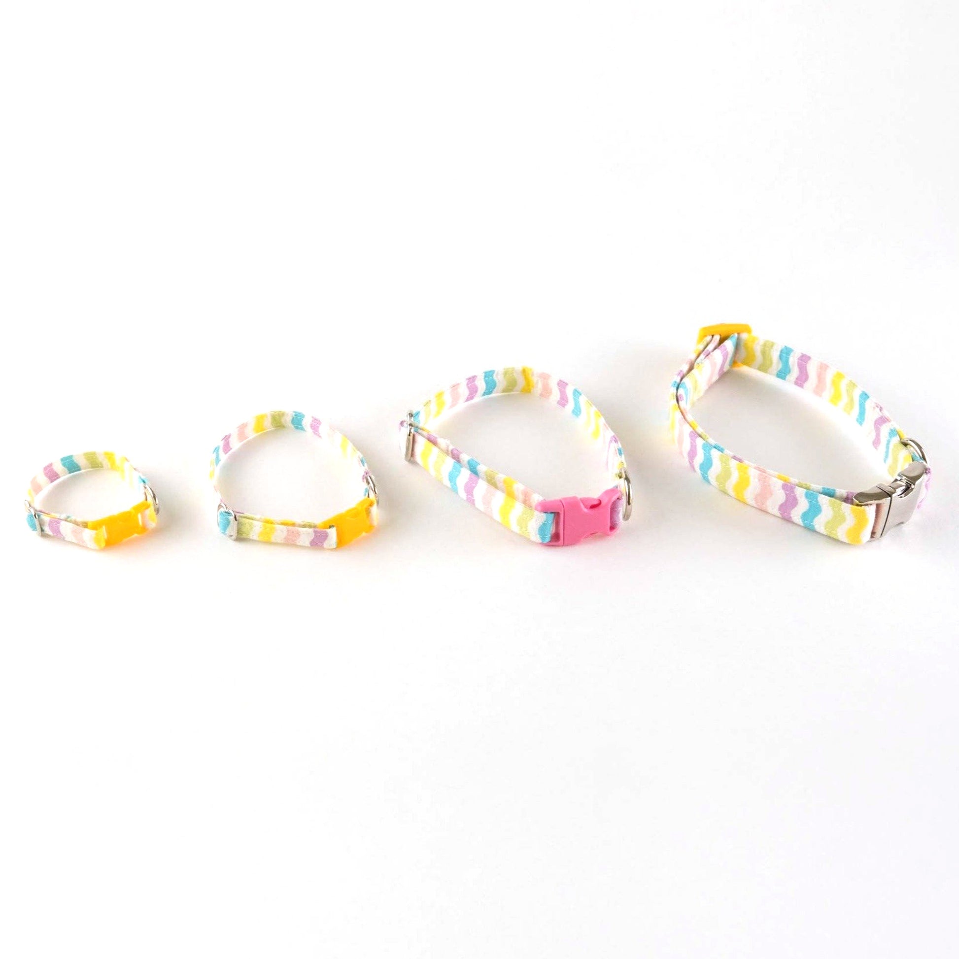 Pastel Rainbow Waves Collar - Whiskerful 1