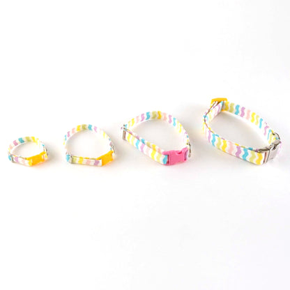 Pastel Rainbow Waves Collar - Whiskerful 1