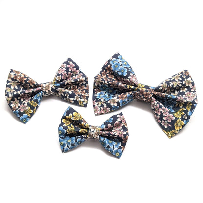 Dog and Cat Indigo Floral Bow Tie - Whiskerful 3