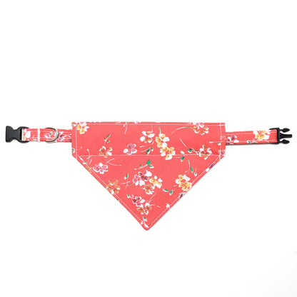 Red and Golden Yellow Floral Bandana for Dogs and Cats - Whiskerful 1