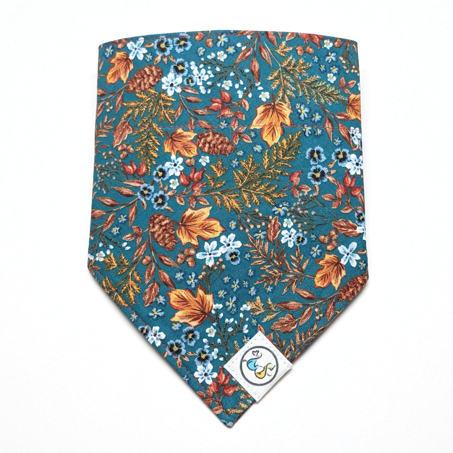 Teal Gold Paisley Bandana